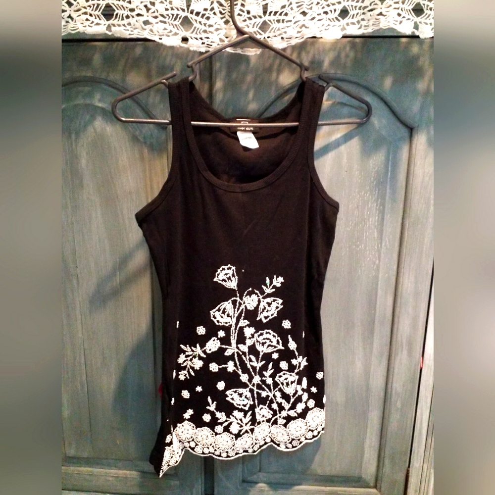 Textured Black Tank